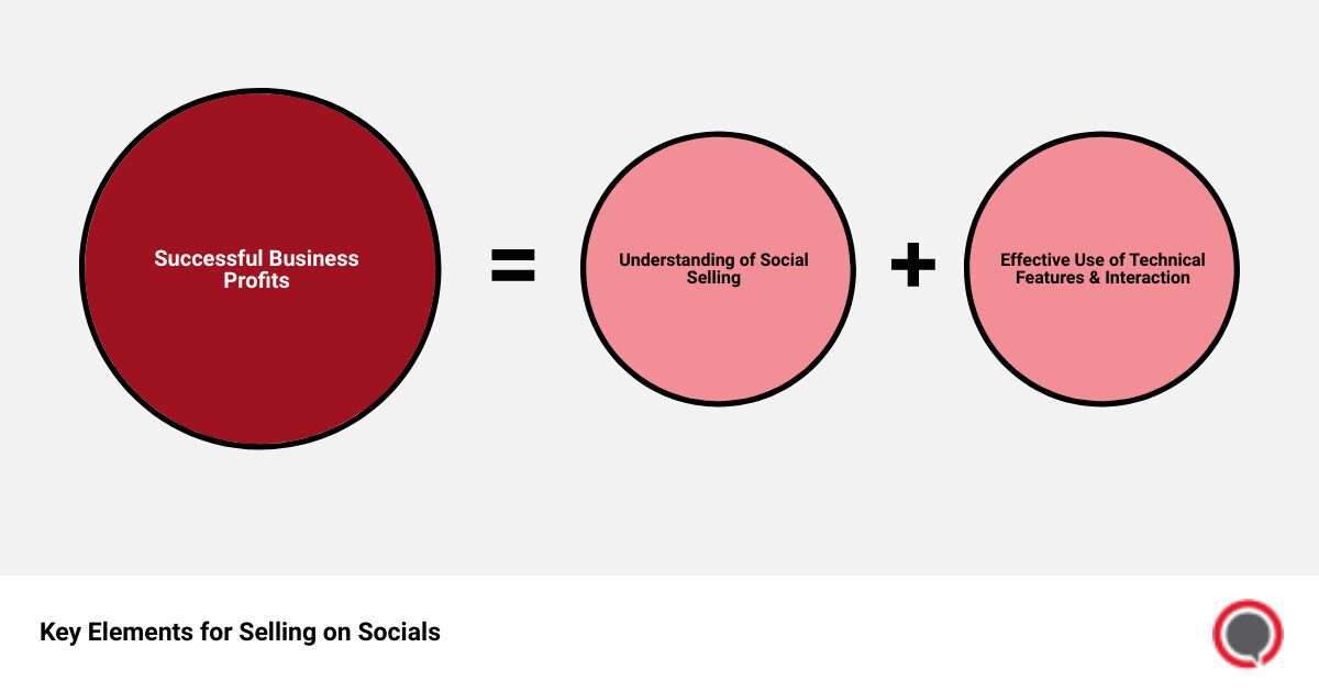 infographic on key points of selling on socials infographic