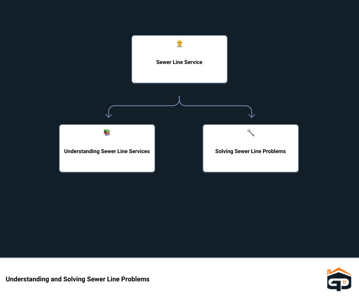 Important points for sewer line service problems and their solutions infographic