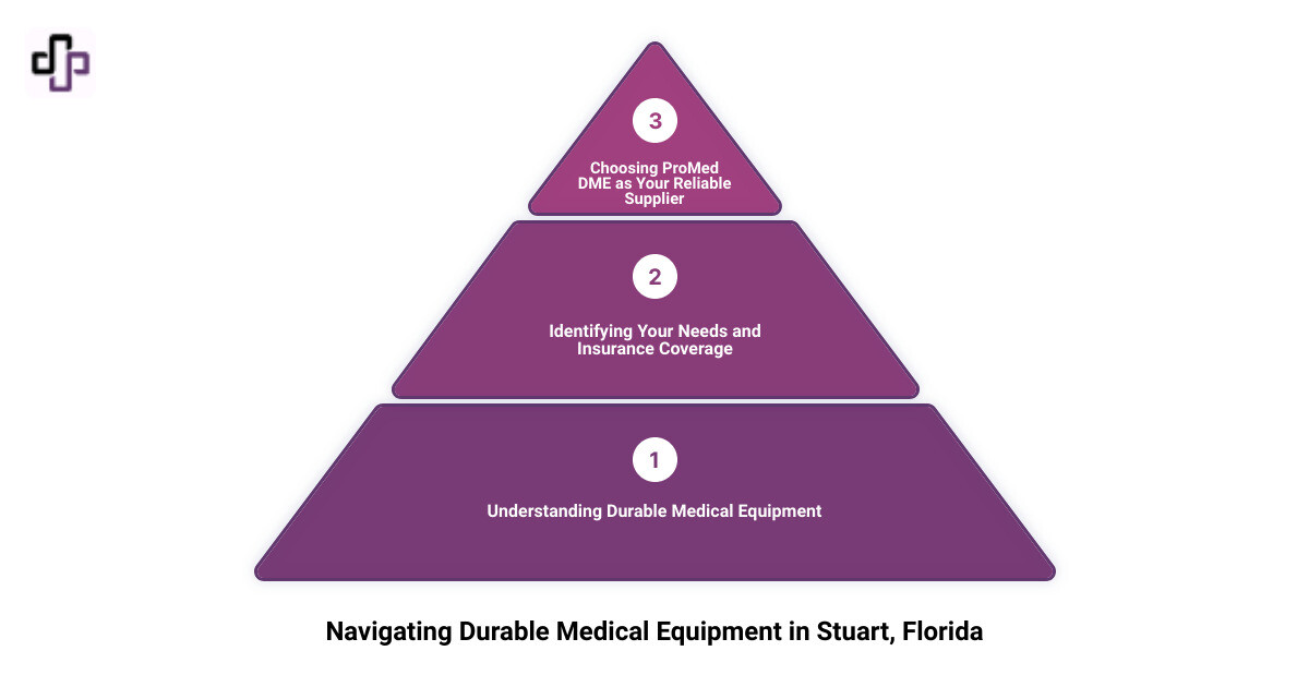 Infographic of key points about Durable Medical Equipment infographic 3_stage_pyramid