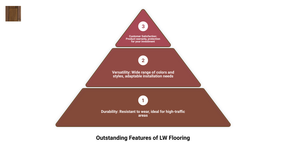 snapshot of the different LW Flooring product features infographic