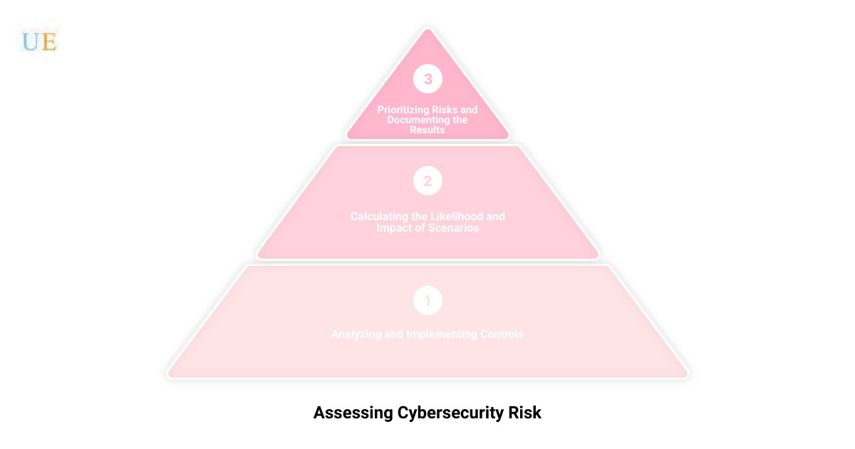 assessing cybersecurity risk 3 stage pyramid