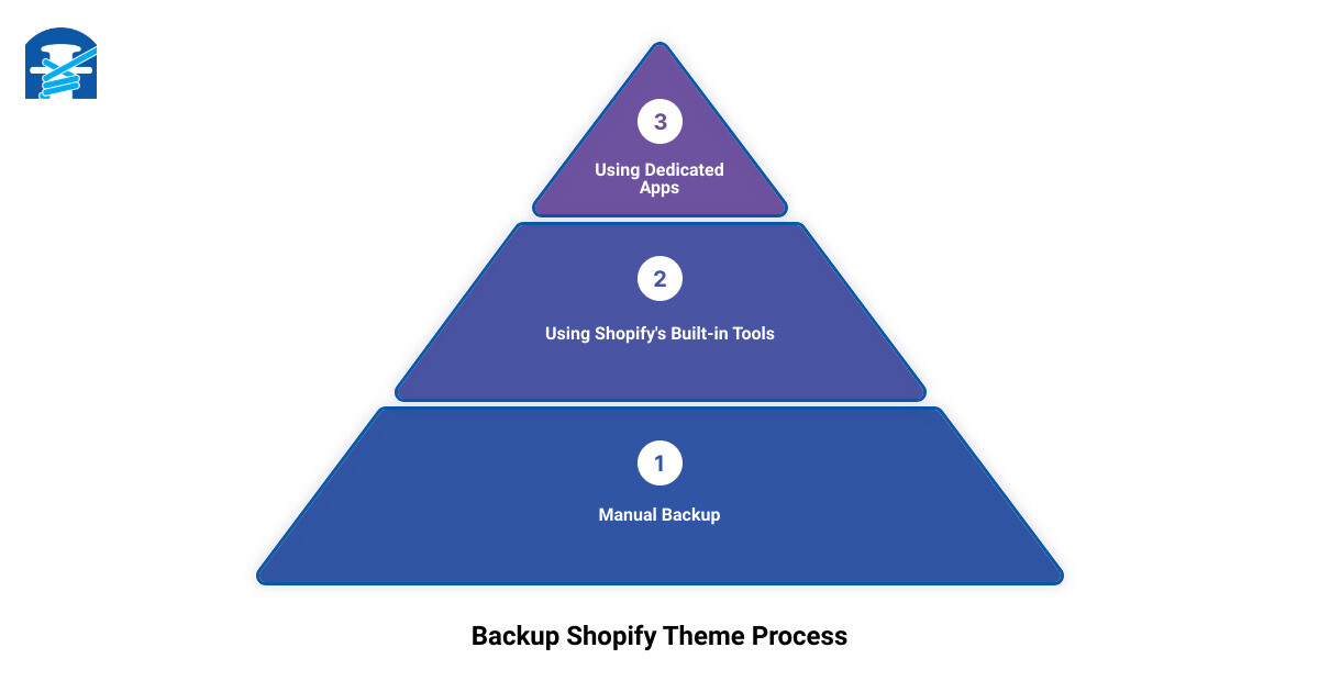 Shopify theme backup options infographic