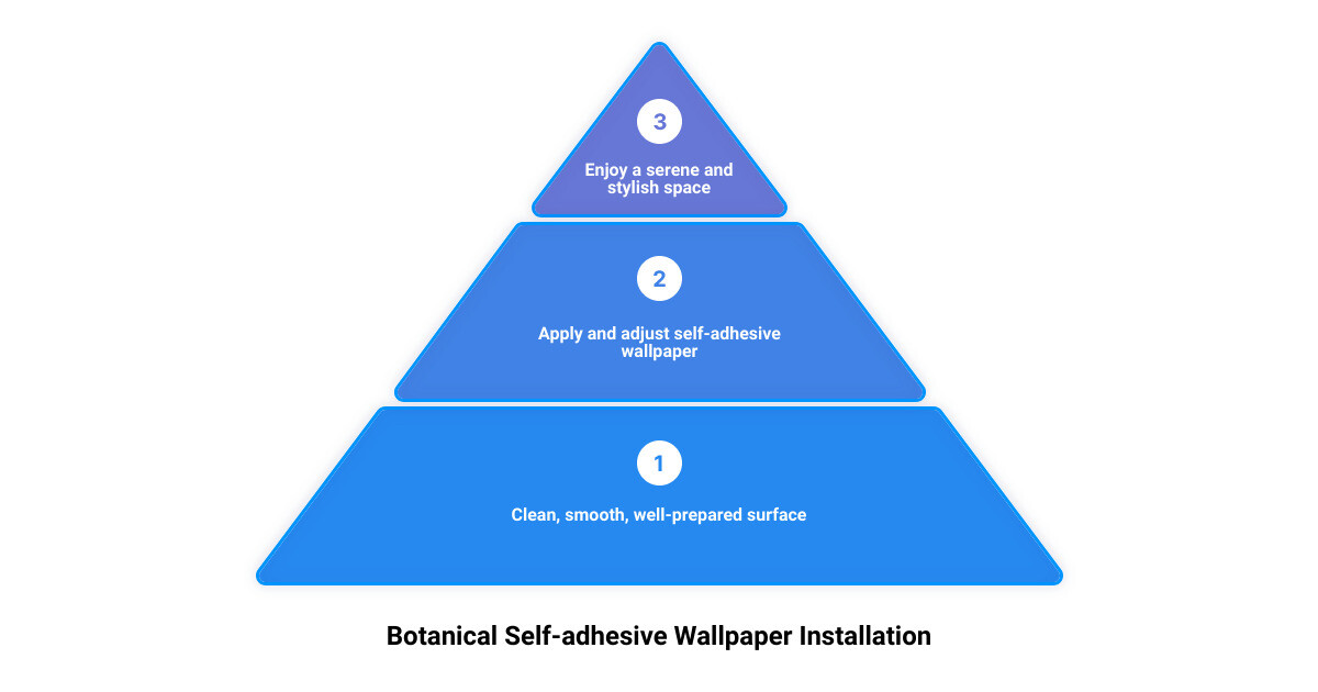 Infographic showing the steps of installing self adhesive wallpaper infographic