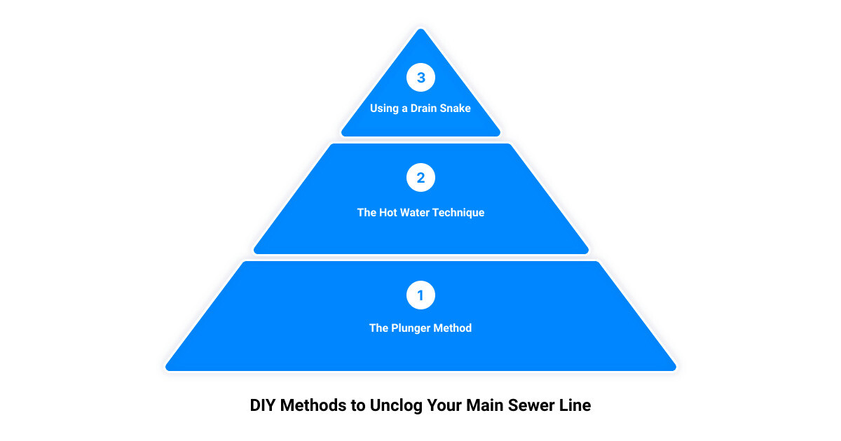unclog sewer drain3 stage pyramid