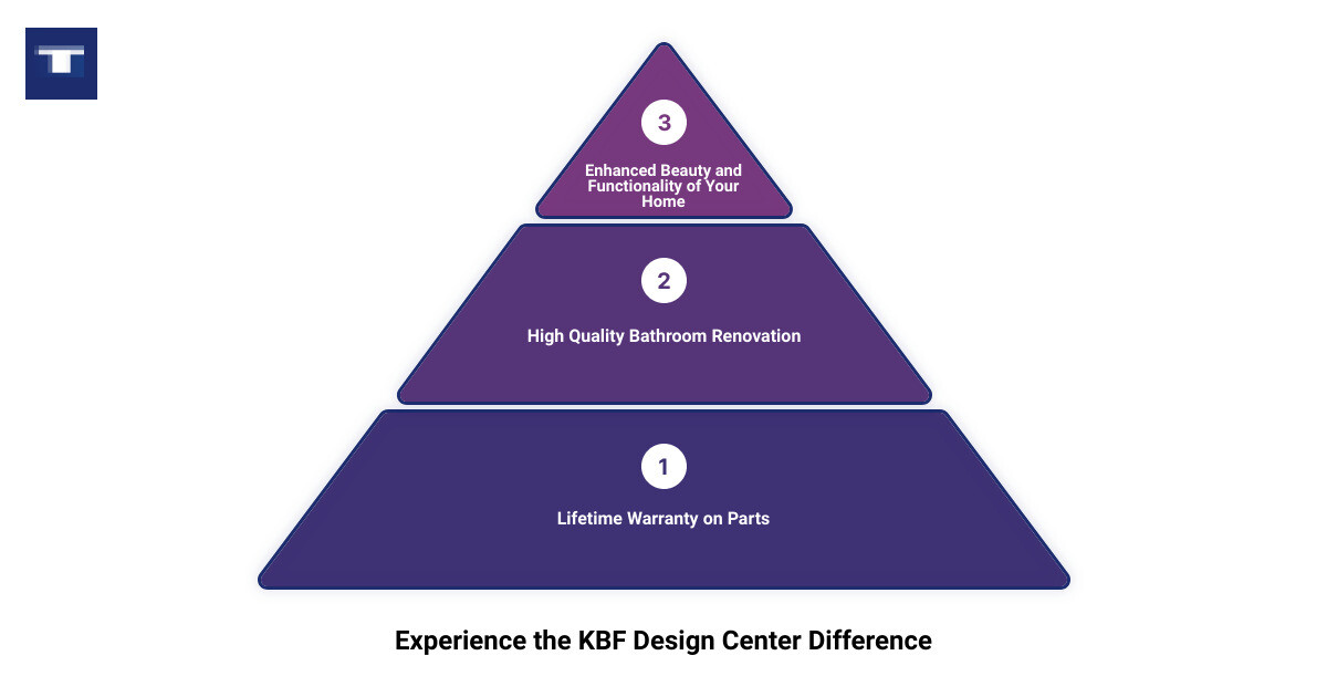 Infographic showcasing the benefits of choosing KBF Design Center for bathroom renovation infographic