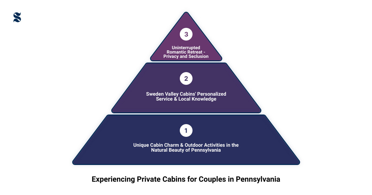 private cabin for couples Pennsylvania, USA 3 stage pyramid