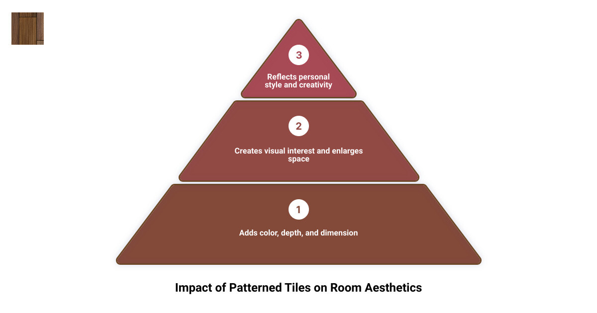 Impact of patterned tiles on room aesthetics infographic