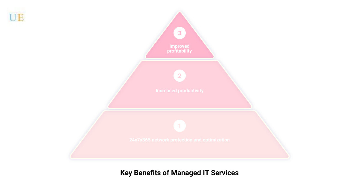 Key benefits of managed IT services infographic