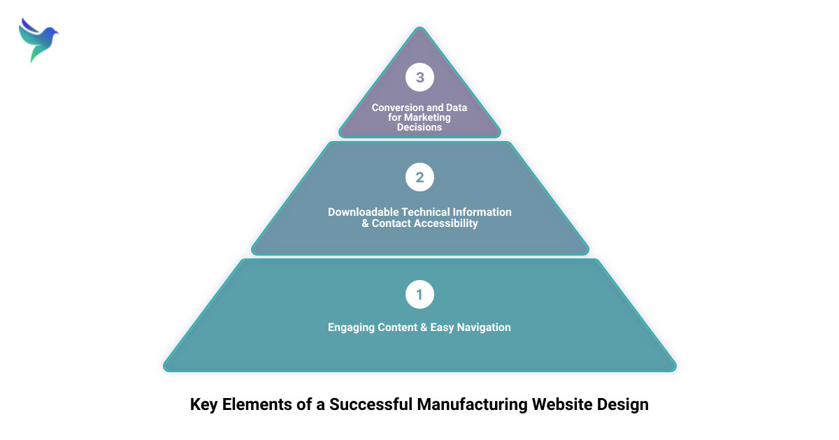 best manufacturing website design 3 stage pyramid