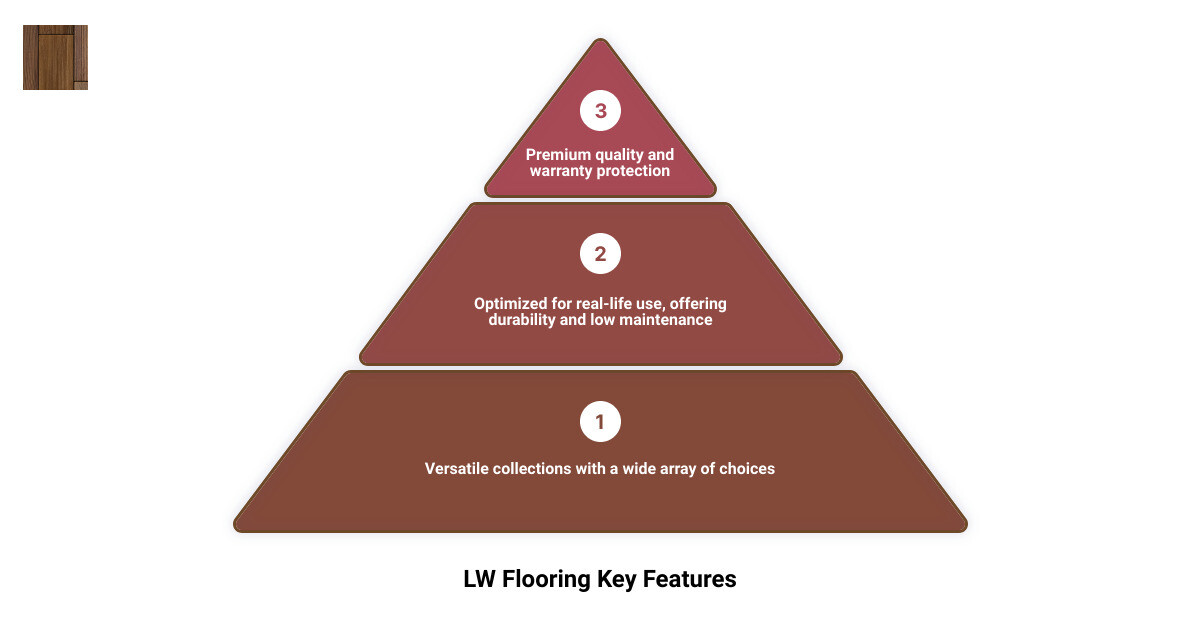 snapshot of the different LW flooring product features infographic