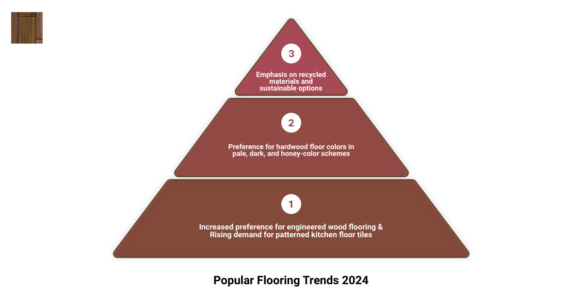 Infographic illustrating the key flooring trends in 2024 infographic