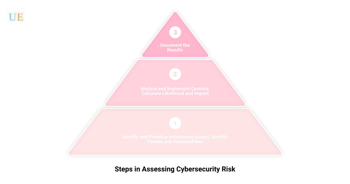assessing cybersecurity risk 3 stage pyramid