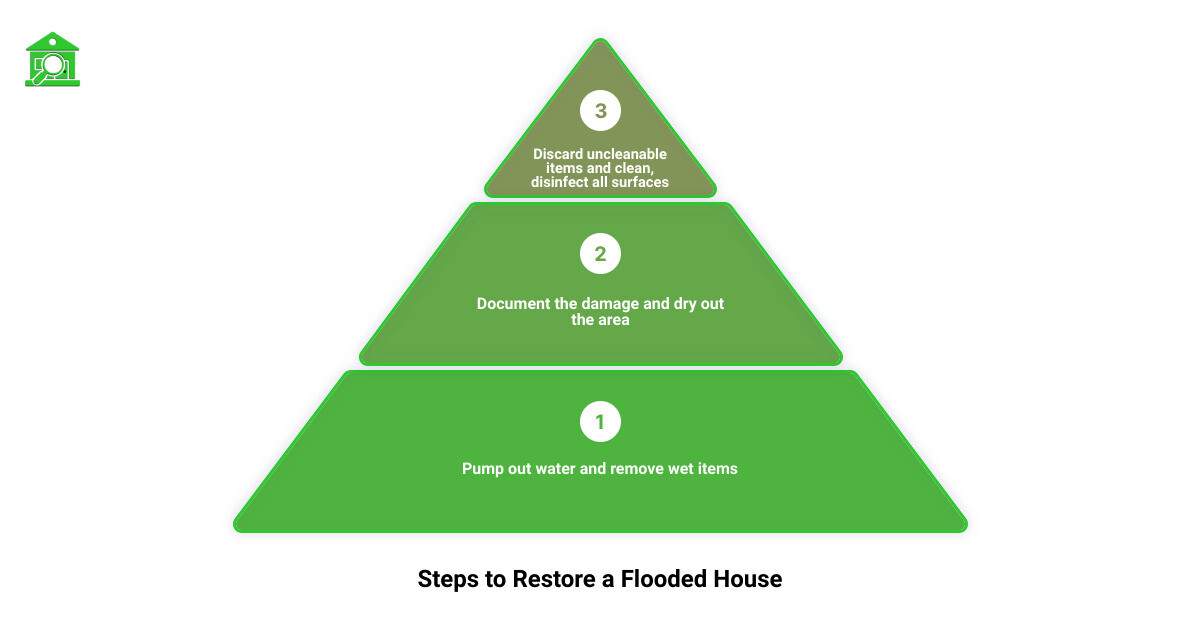 A detailed infographic on the process of repairing and restoring a flooded house infographic