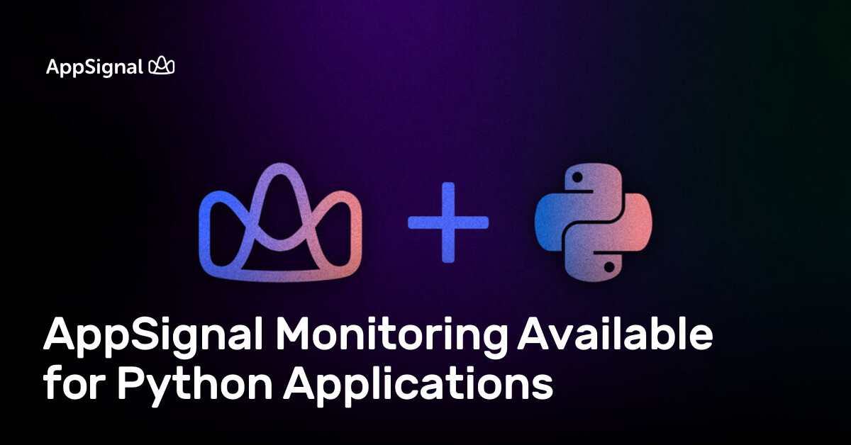 AppSignal Monitoring Available for Python Applications | AppSignal Blog