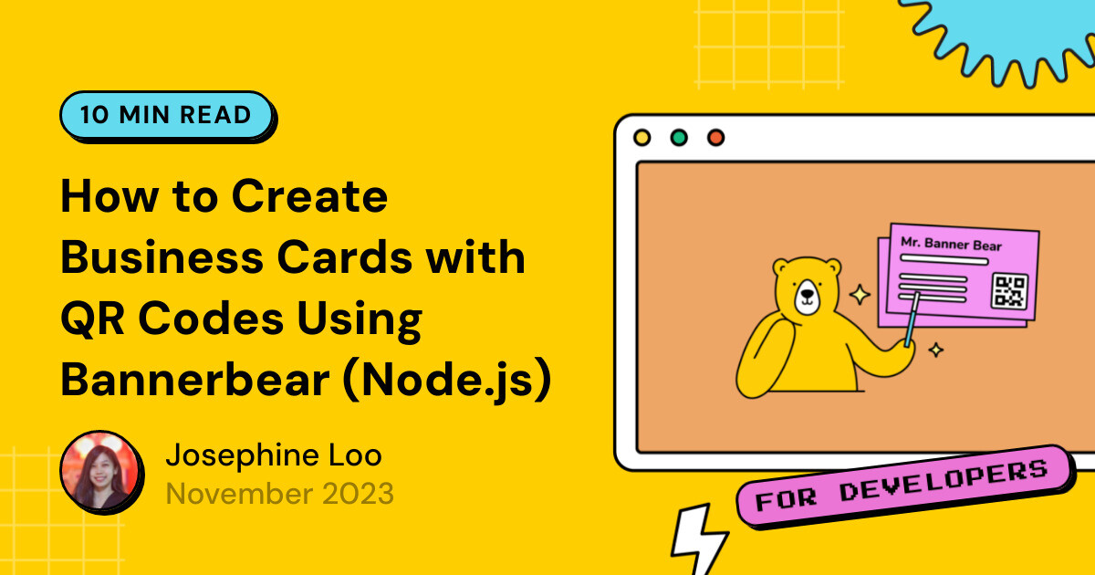How to Create Business Cards with QR Codes Using Bannerbear (Node.js ...