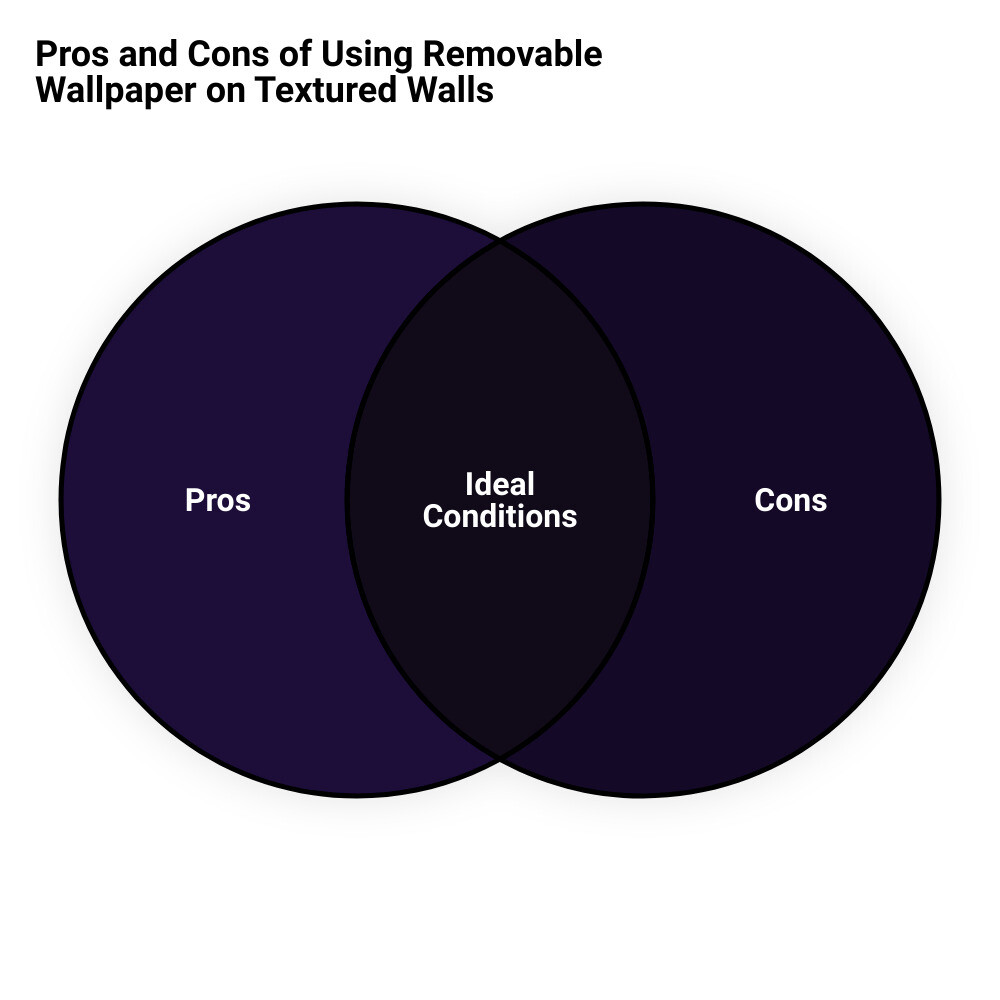can you use removable wallpaper on textured wallsvenn diagram