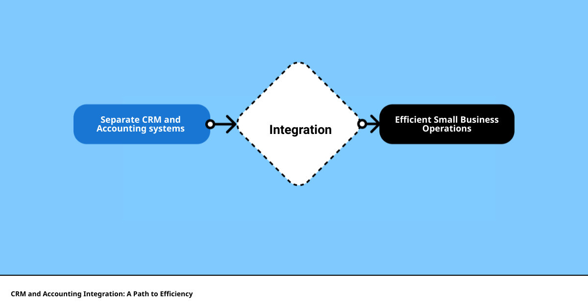 CRM and accounting integration infographic flowmap_simple