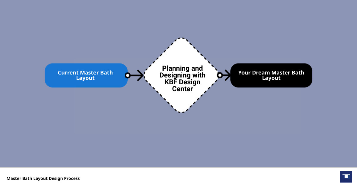 Master Bath Layout Design infographic flowmap_simple