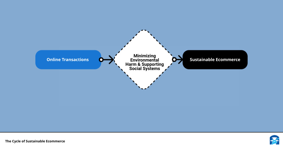 Understanding Sustainable Ecommerce infographic flowmap_simple