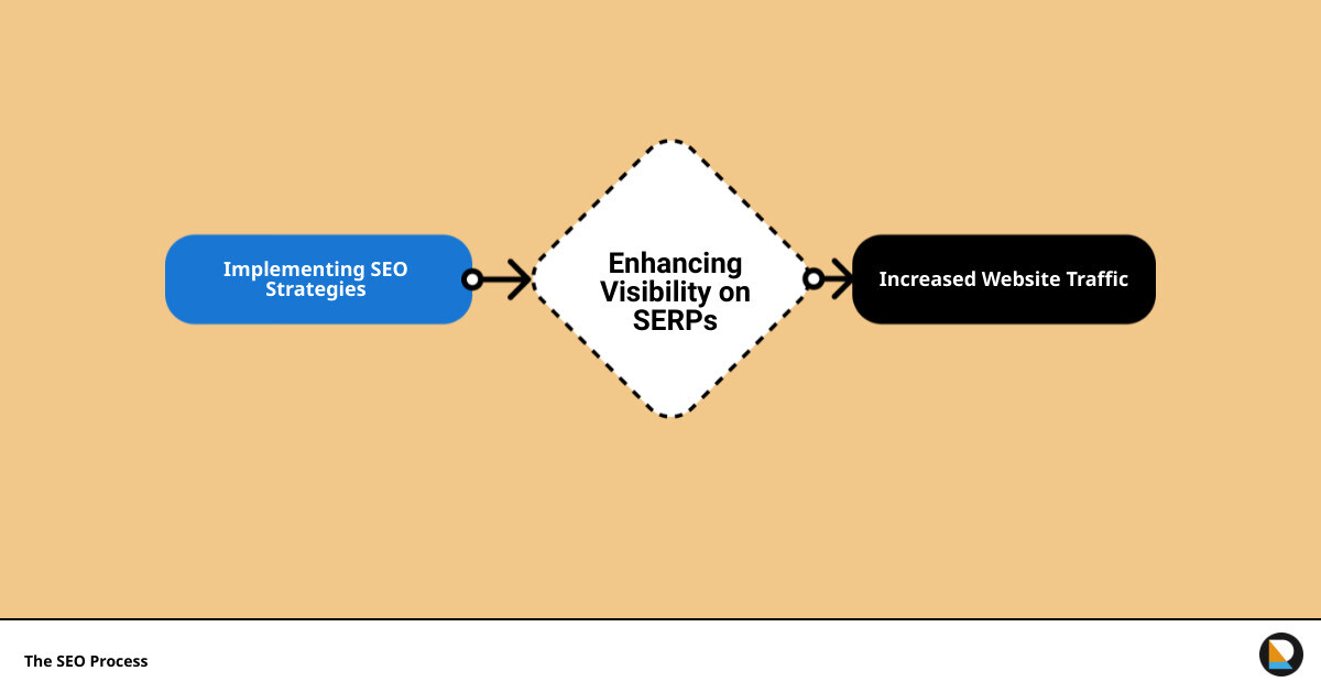SEO process infographic flowmap_simple