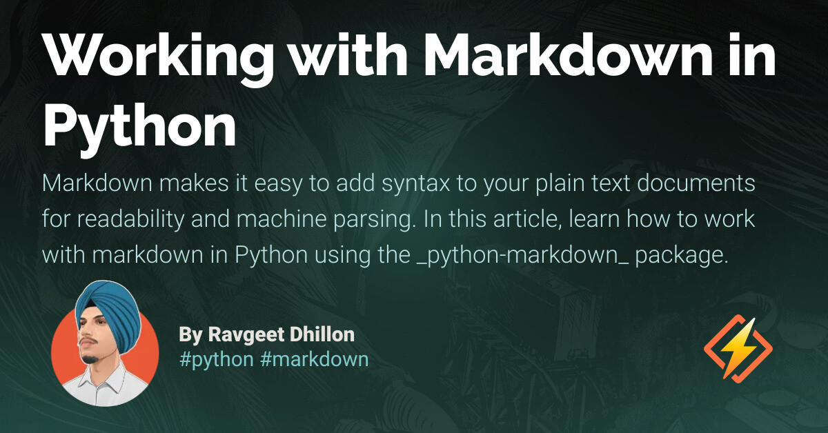 Working with Markdown in Python - Honeybadger Developer Blog