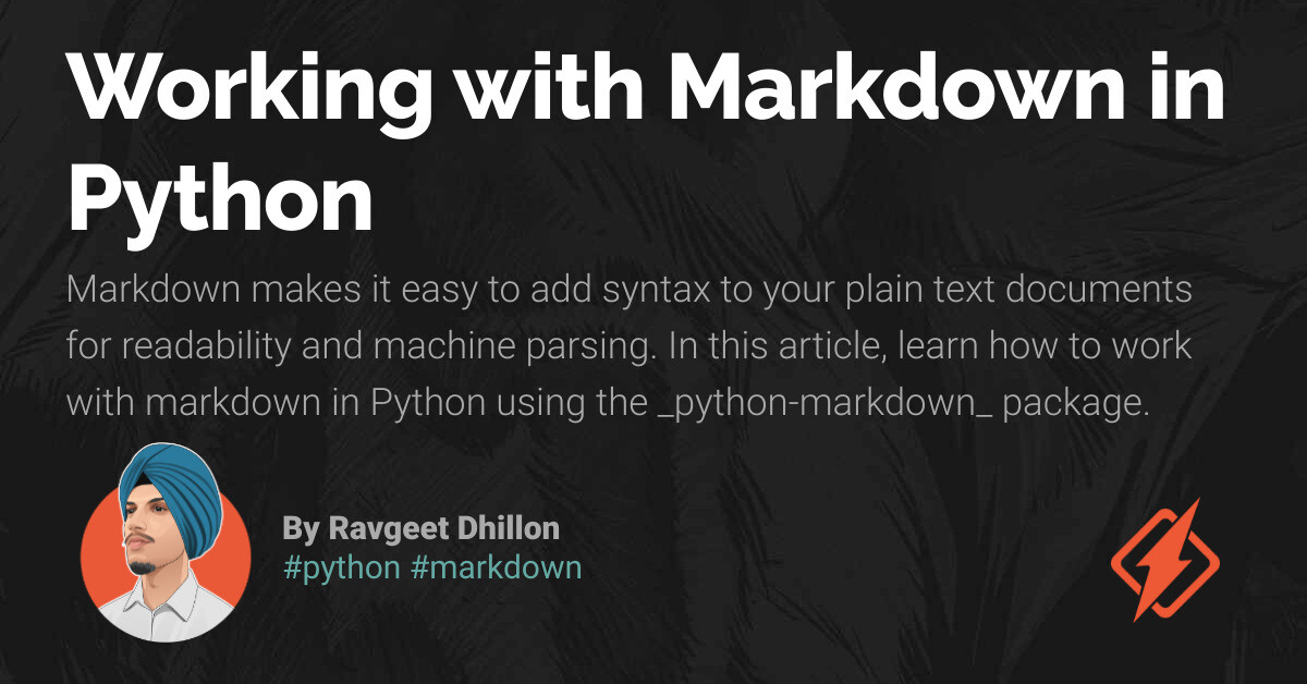 Working with Markdown in Python - Honeybadger Developer Blog