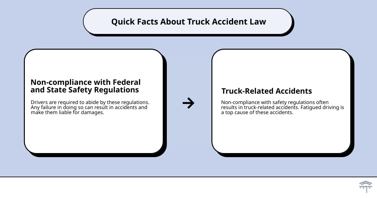 Quick Facts About Truck Accident Law Infographic infographic cause_effect_text