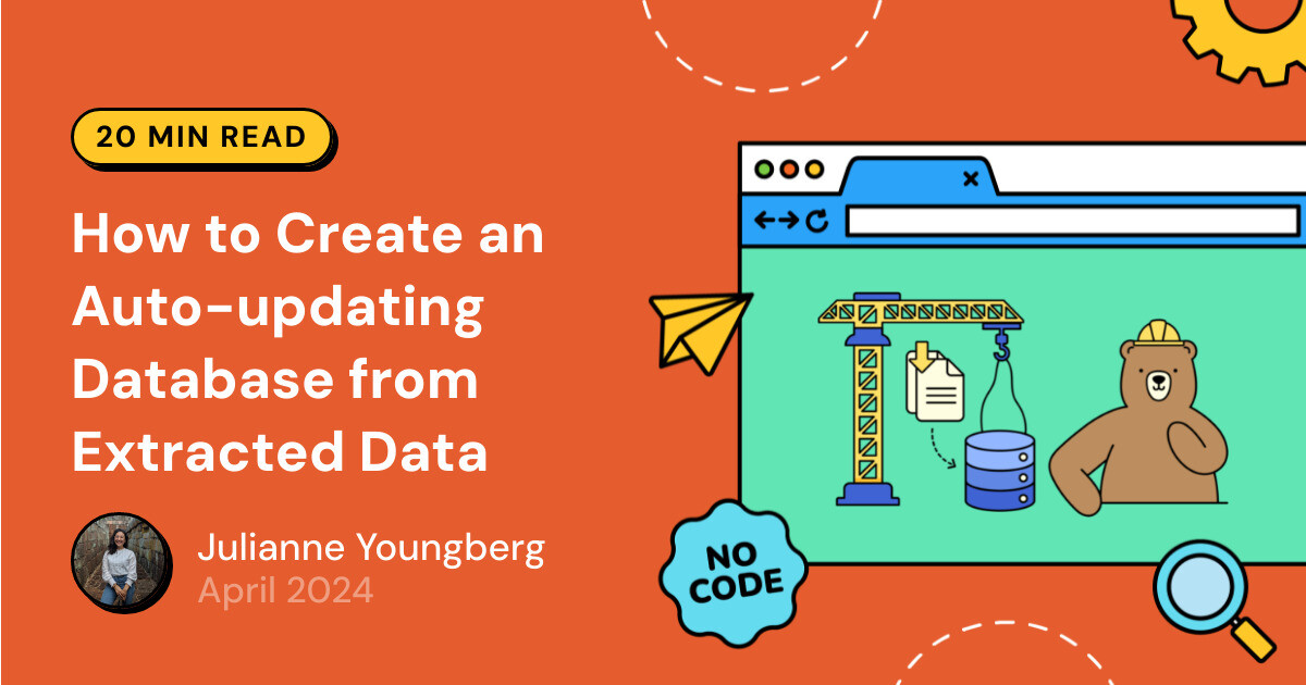 Update Database Algorithm How to Create an Auto-updating Database from Extracted Data