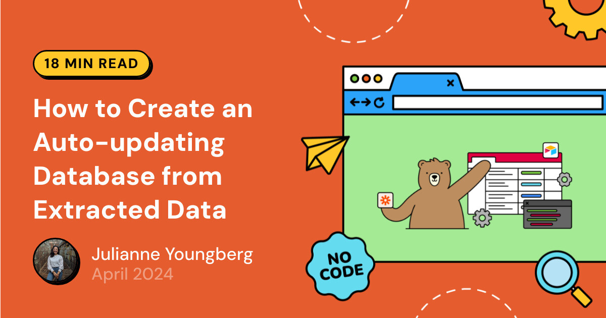 Updated Database How to Create an Auto-updating Database from Extracted Data