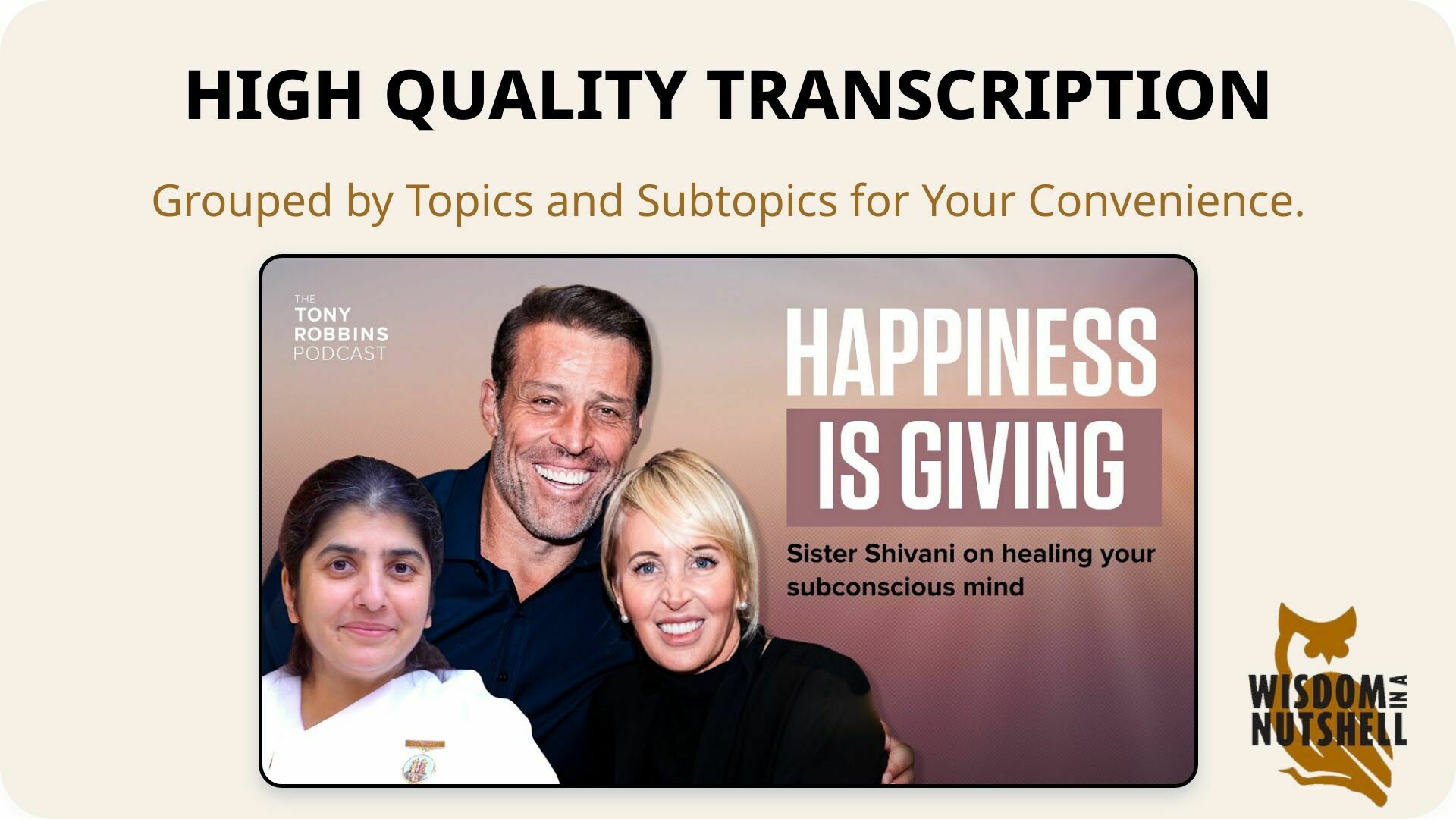 Embrace Happiness With Sister Shivani, The Tony Robbins Podcast