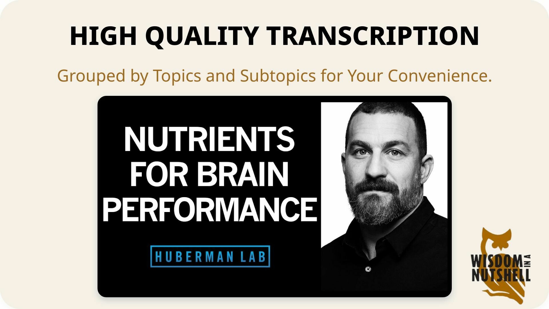 Nutrients For Brain Health & Performance Huberman Lab Podcast 42
