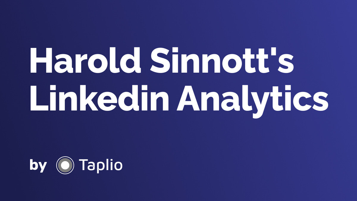 Harold Sinnott Analytics by