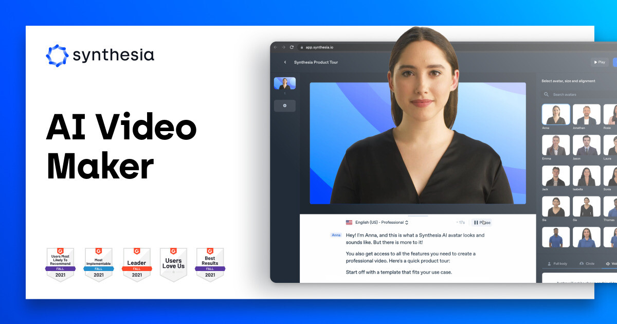 AI Video Tools for eCommerce Synthesia