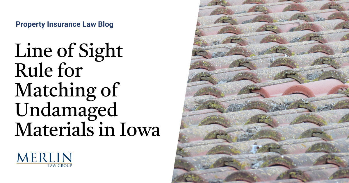 The Iowa Line of Sight Rule for Matching of Undamaged Materials