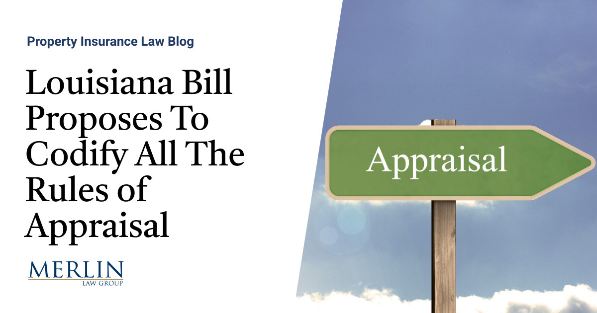 Louisiana Bill Proposes To Codify All The Rules of Appraisal Property