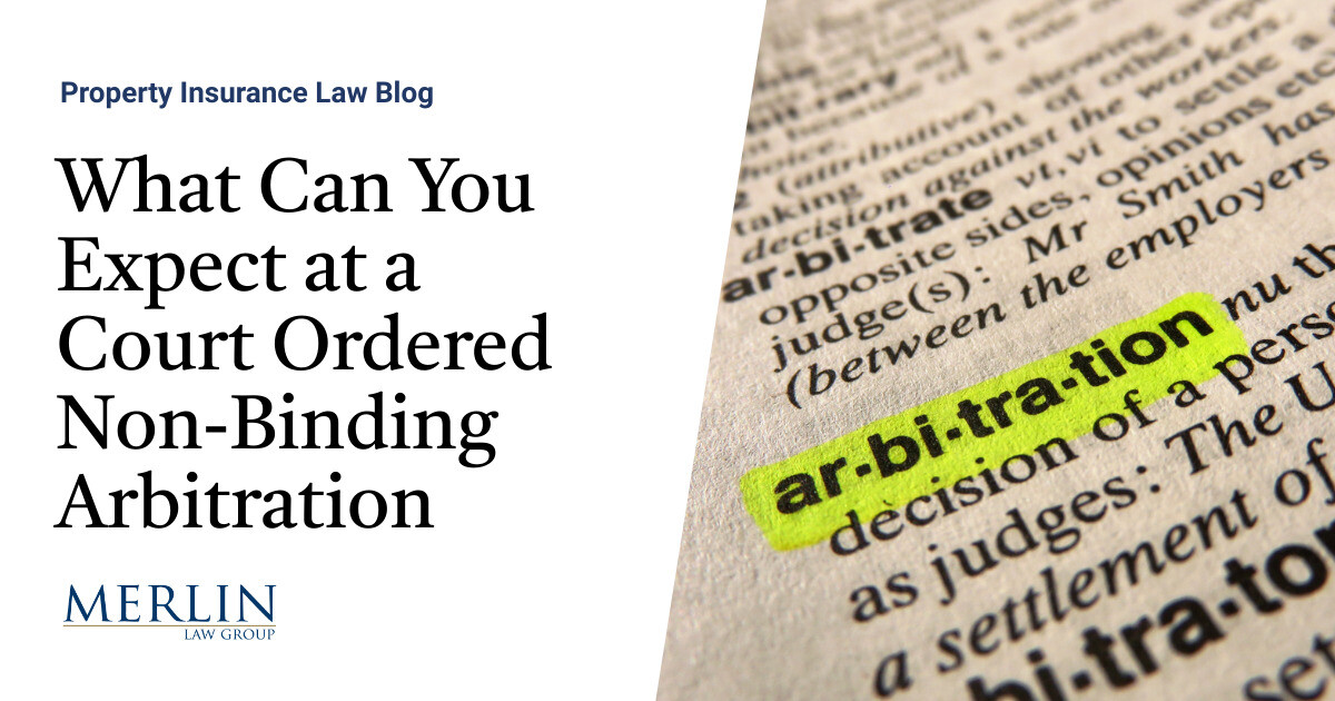 What Can You Expect at a Court Ordered NonBinding Arbitration
