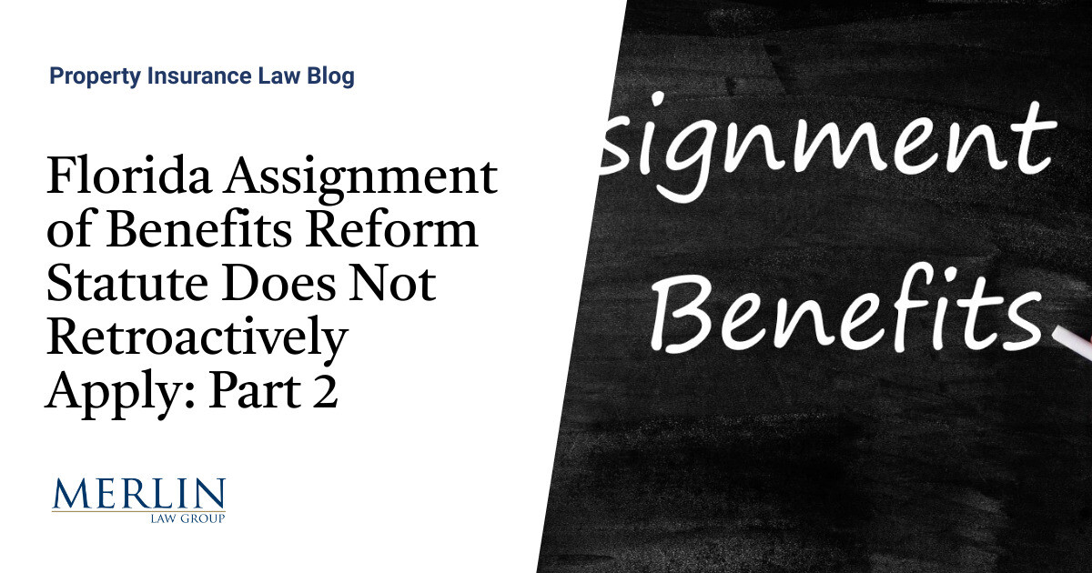 assignment of benefits in florida