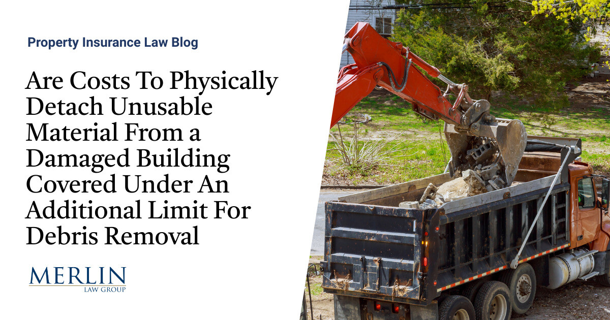 Are Costs To Physically Detach Unusable Material From a Damaged