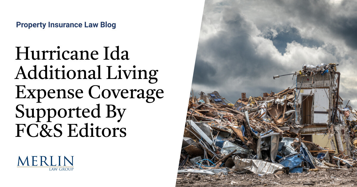 Hurricane ida additional living expense coverage supported by fc s