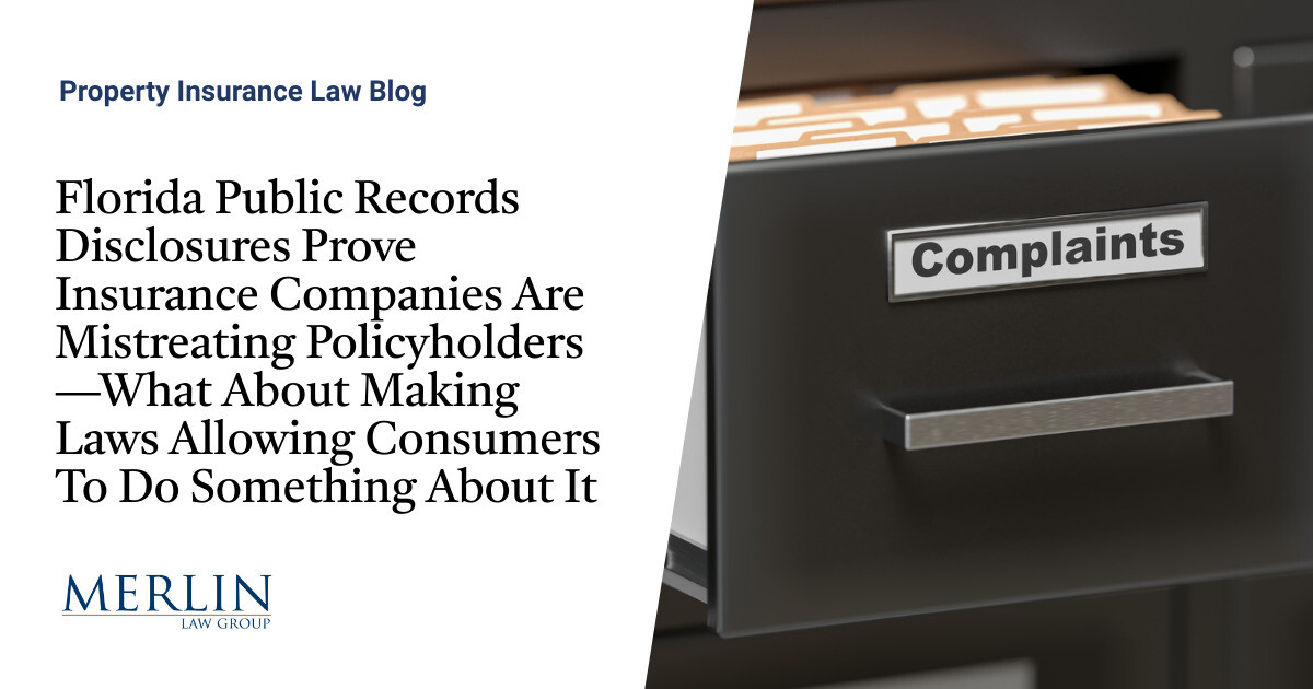 Florida Public Records Disclosures Prove Insurance Companies Are