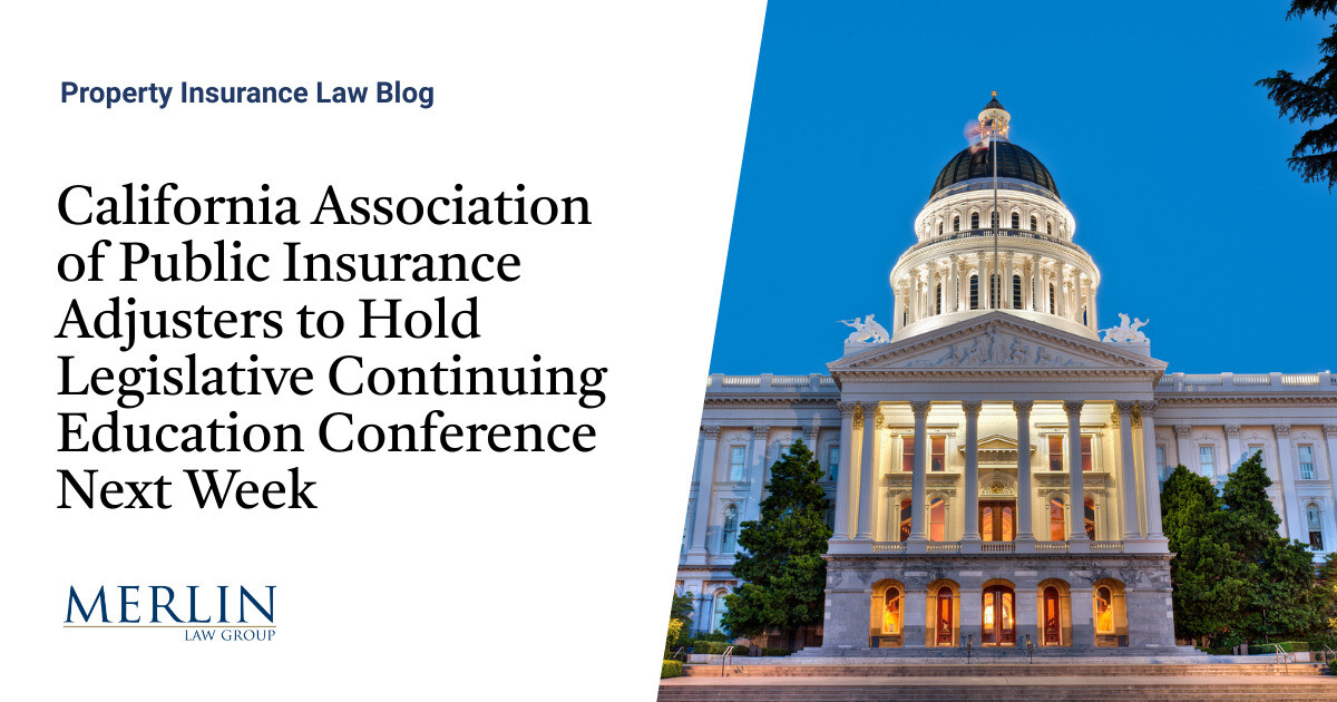 California Association of Public Insurance Adjusters to Hold