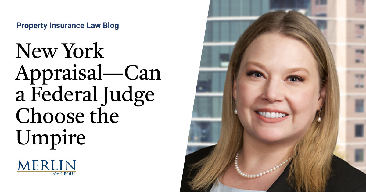 New York Appraisal—Can a Federal Judge Choose the Umpire? Property