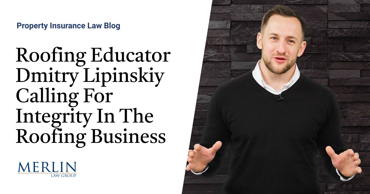 Roofing Educator Dmitry Lipinskiy Calling For Integrity In The Roofing