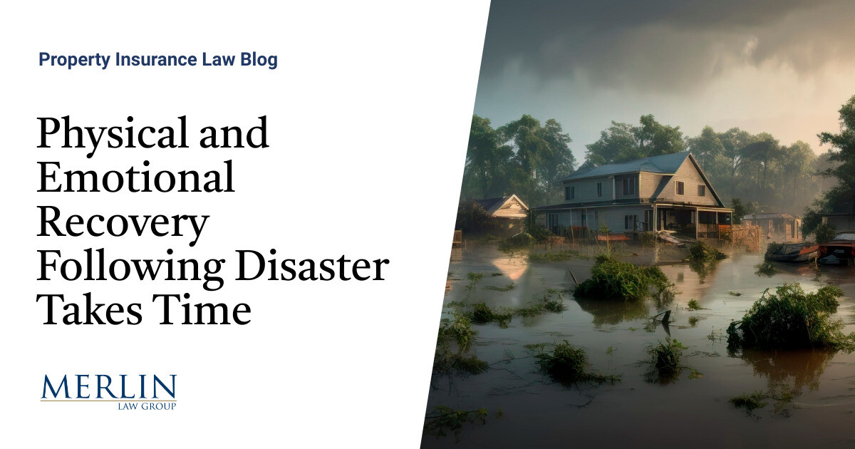 Physical and Emotional Recovery Following Disaster Takes Time