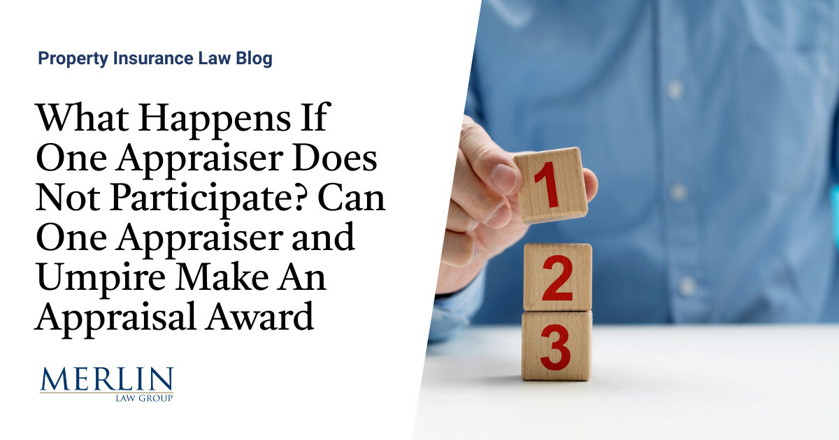 What Happens If One Appraiser Does Not Participate? Can One Appraiser