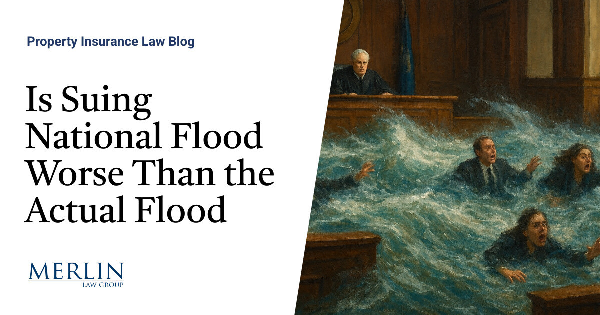 Suing Nationwide Flood | Property Insurance coverage Protection Regulation Weblog