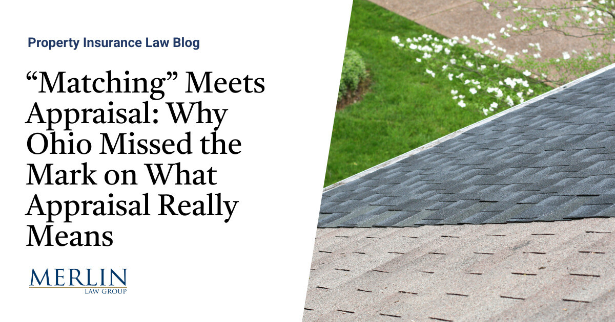 Matching Disputes in Appraisal | Property Insurance coverage Protection Legislation Weblog
