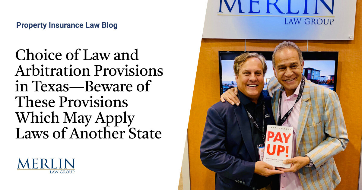 Choice of Law and Arbitration Provisions in Texas—Beware of These