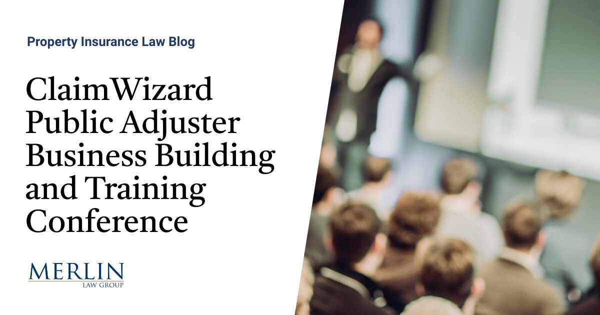 ClaimWizard Public Adjuster Business Building and Training Conference