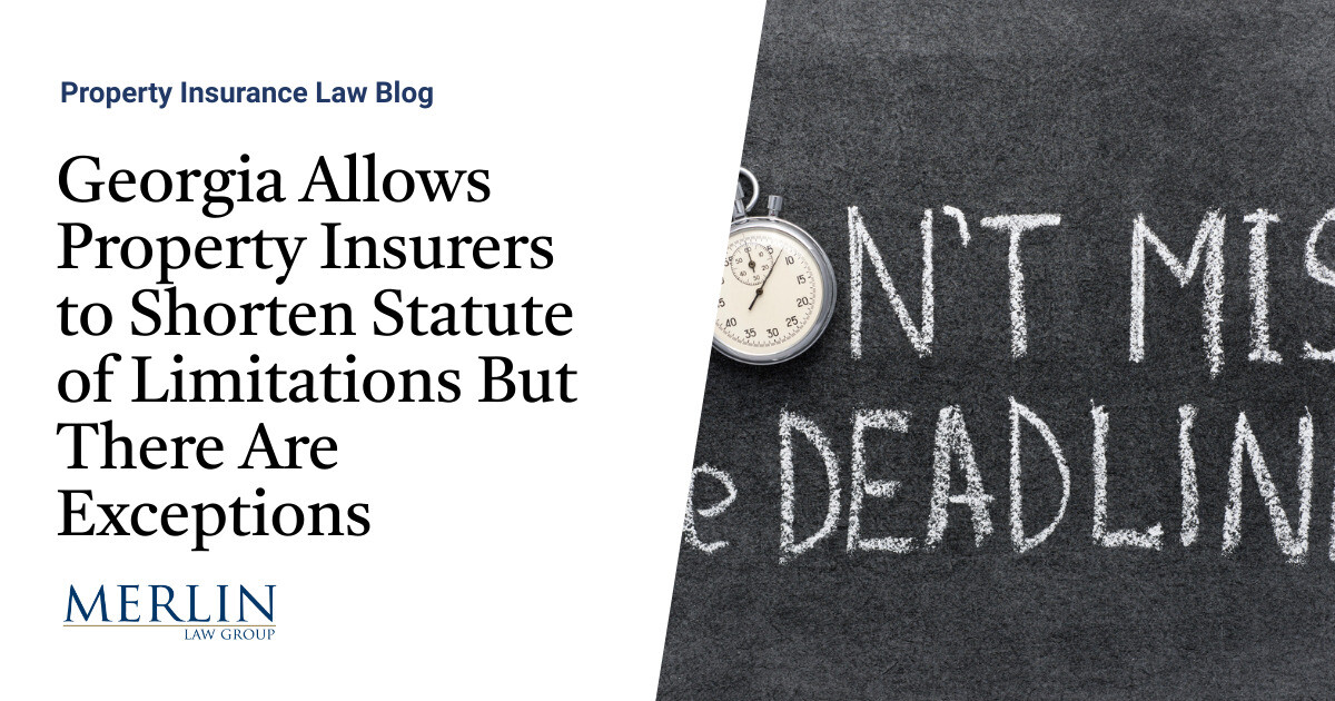 Allows Property Insurers to Shorten Statute of Limitations But